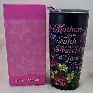 Mothers Fueled By Faith Navy Blue Tumbler